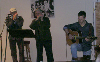 Sonny Rolfe and Derek Yorke, harmonica players
