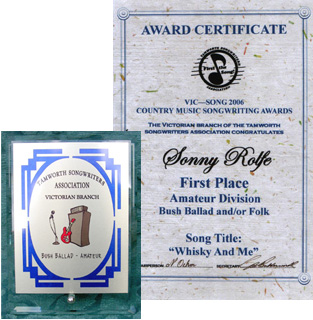 image of tsa/vic 2006 certificate and trophy